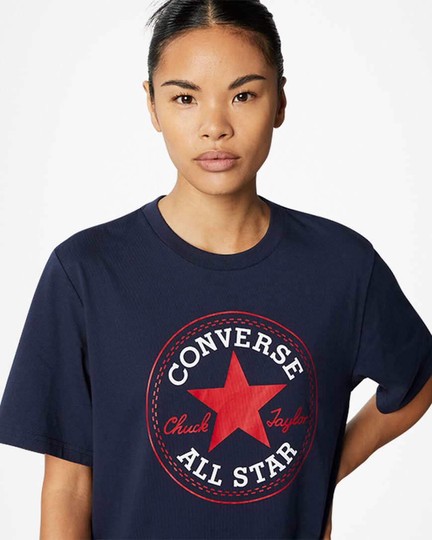 Camiseta Converse Go-To All Star Patch Standard Fit Masculino Obsidiana | PT Y0P3T49